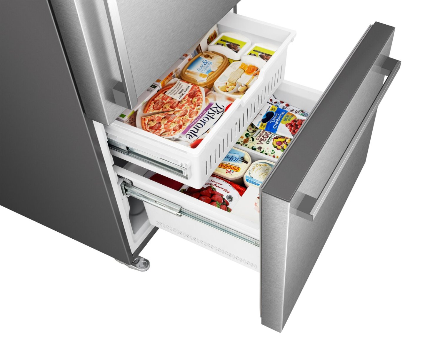 Réfrigérateur Hisense de 31,3 pi³ et de 22,3 po à congélateur inférieur - acier inoxydable - RB22A2FSE | Hisense 31,3 22,3 Cu. Fort. Réfrigérateur à congélateur inférieur - Acier inoxydable - RB22A2F…