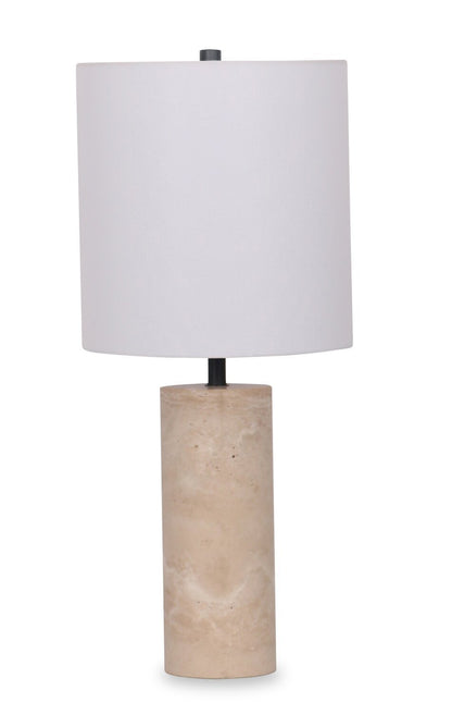 Rocco 25” Lampe de table moderne en pierre - travertin naturel