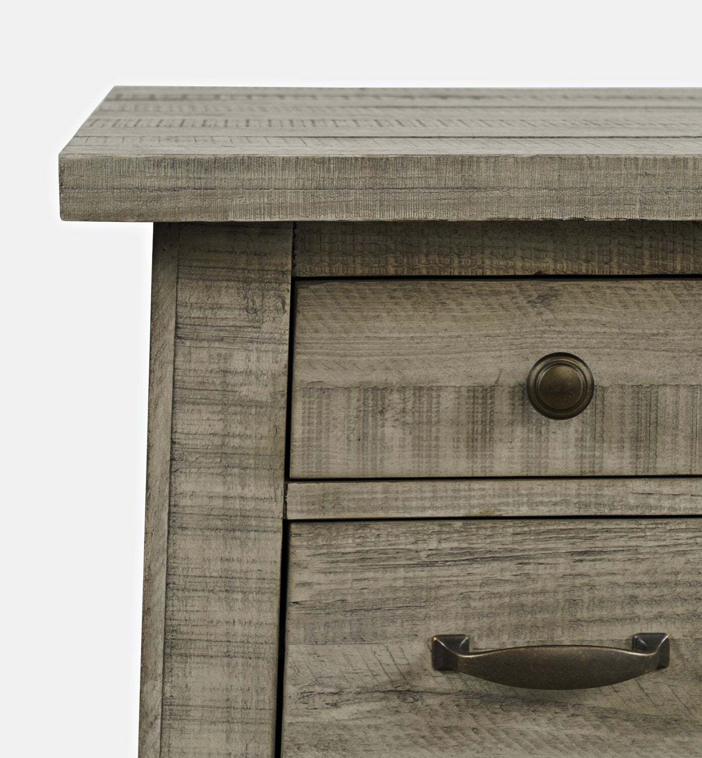 Colson 18 Rustic Chairside Table with Storage - Driftwood |Table de fauteuil rustique Colson de 18 po avec rangement - bois de grève