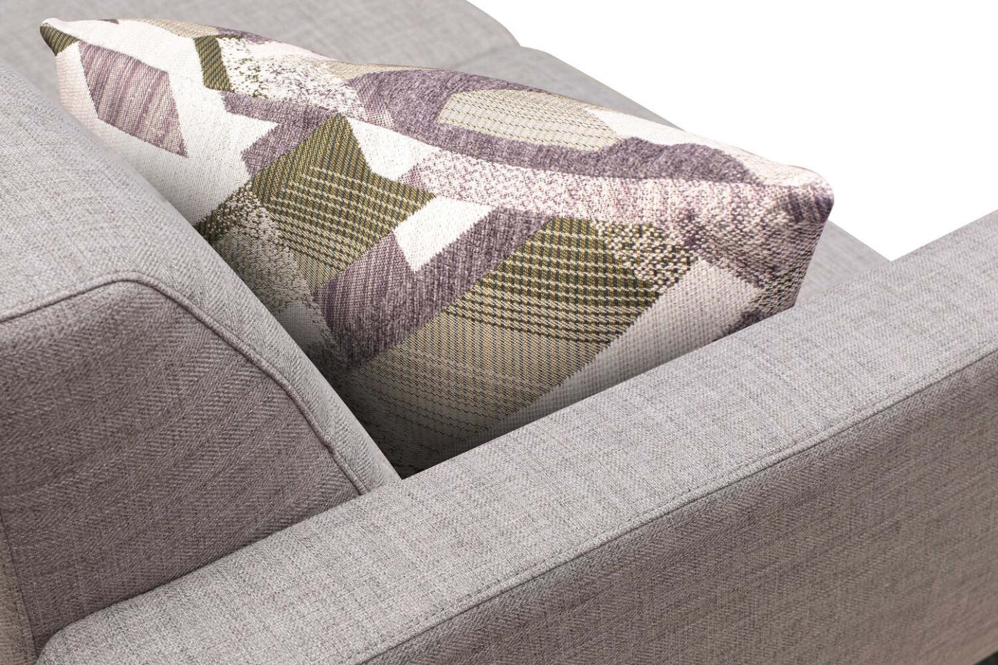 Sofa en tissu d’apparence lin Freeman 88 de Kort & Co. avec base en bois et coussins de dossier capitonnés - blanc colombe | Sofa Freeman Kort & Co. de 88 po en tissu d’apparence lin avec pattes en bois et coussins de dossier capitonnés - blanc colombe