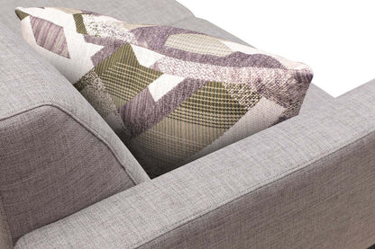 Sofa en tissu d’apparence lin Freeman 88 de Kort & Co. avec base en bois et coussins de dossier capitonnés - blanc colombe | Sofa Freeman Kort & Co. de 88 po en tissu d’apparence lin avec pattes en bois et coussins de dossier capitonnés - blanc colombe