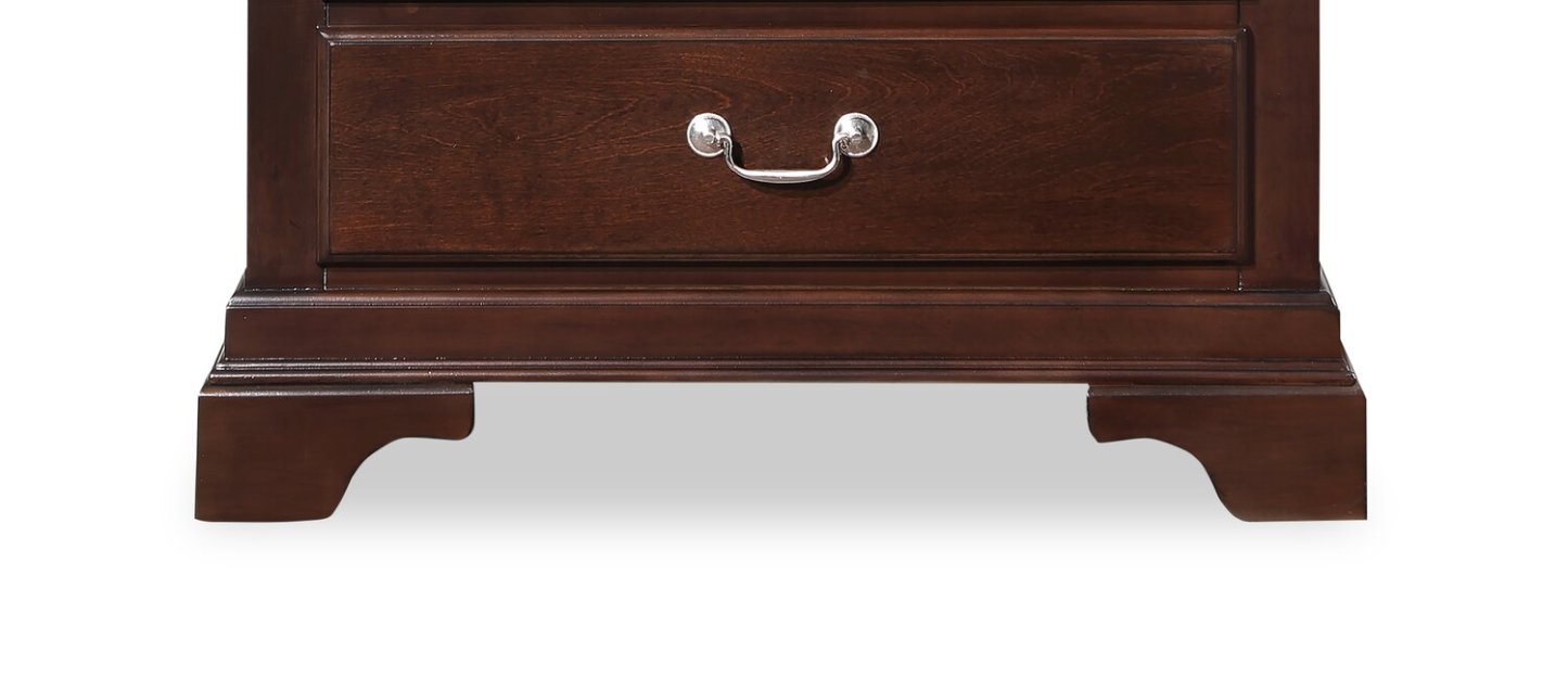 Commode de chambre à coucher Marco, 5 tiroirs, 32 L x 48 H - Marron Cerise | Commode verticale Marco de 32 po (l) x 48 po (H) à 5 tiroirs pour la chambre à coucher - brun cerisier