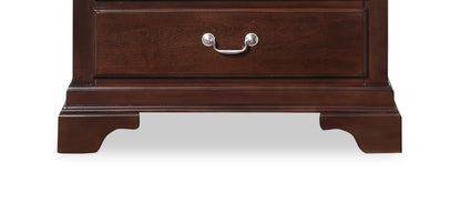 Commode de chambre à coucher Marco, 5 tiroirs, 32 L x 48 H - Marron Cerise | Commode verticale Marco de 32 po (l) x 48 po (H) à 5 tiroirs pour la chambre à coucher - brun cerisier