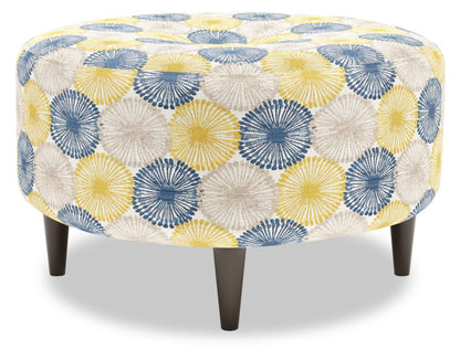 Pouf The Curve 31 en tissu, fabriqué au Canada par Sofa Lab (CURV1159) | Personnalisable