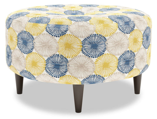 Pouf The Curve 31 en tissu, fabriqué au Canada par Sofa Lab (CURV1159) | Personnalisable