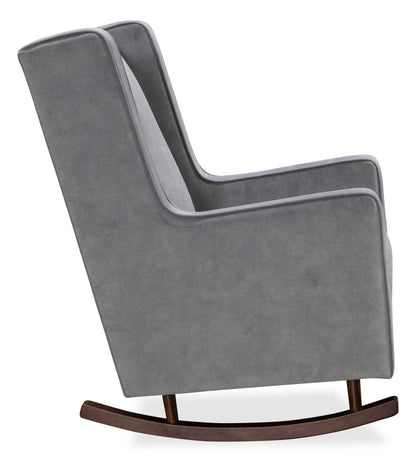 Chaise à bascule Sherri 29,5 avec pieds traîneau en bois - Gris | Fauteuil berçant Sherri de 29,5 po avec pieds de style traîneau en bois - gris