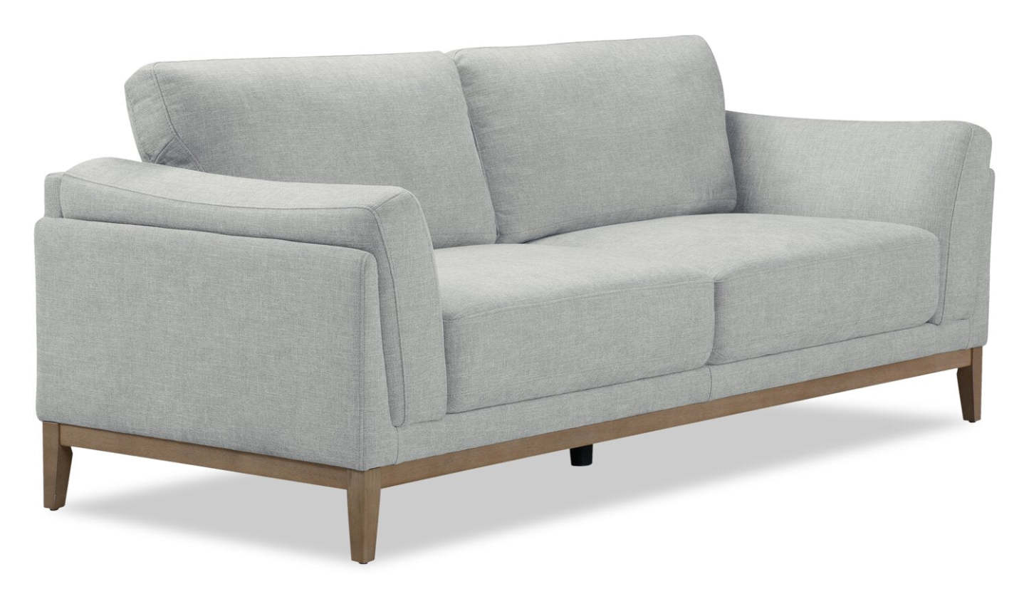 Valley 83.5 Fabric Sofa with Rubberwood Base and Legs - Grey | Canapé Valley de 83,5 po en tissu avec base et pattes en hévéa - gris