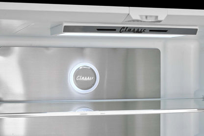 Réfrigérateur Classic Rétro par Unique de 36 po et de 21,4 pi3 de profondeur comptoir - noir minuit - UGP-595L B AC | U595LBAC