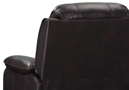Adam 34.45 Fauteuil inclinable coulissant en tissu d'apparence cuir marron | Fauteuil coulissant inclinable Adam de 34,45 po en tissu d'apparence cuir brun