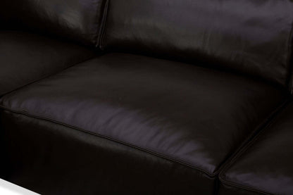 Sedona 3-Piece Genuine Leather Left-Facing Modular Sectional - Chocolate | Canapé sectionnel modulaire de gauche Sedona 3 pièces en cuir véritable - chocolat