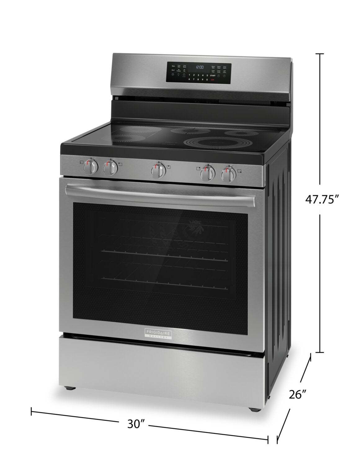 Cuisinière électrique Frigidaire Gallery de 5,3 pi³ avec convection totale et friture à air - acier résistant aux taches …