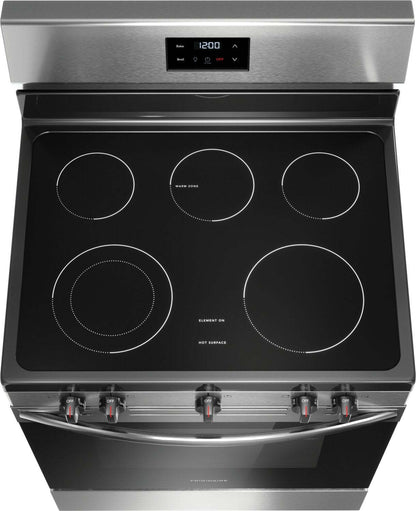Cuisinière électrique Frigidaire de 5,3 pi³ avec élément à ébullition rapide et surface de cuisson à cinq éléments - Acier inoxydable…