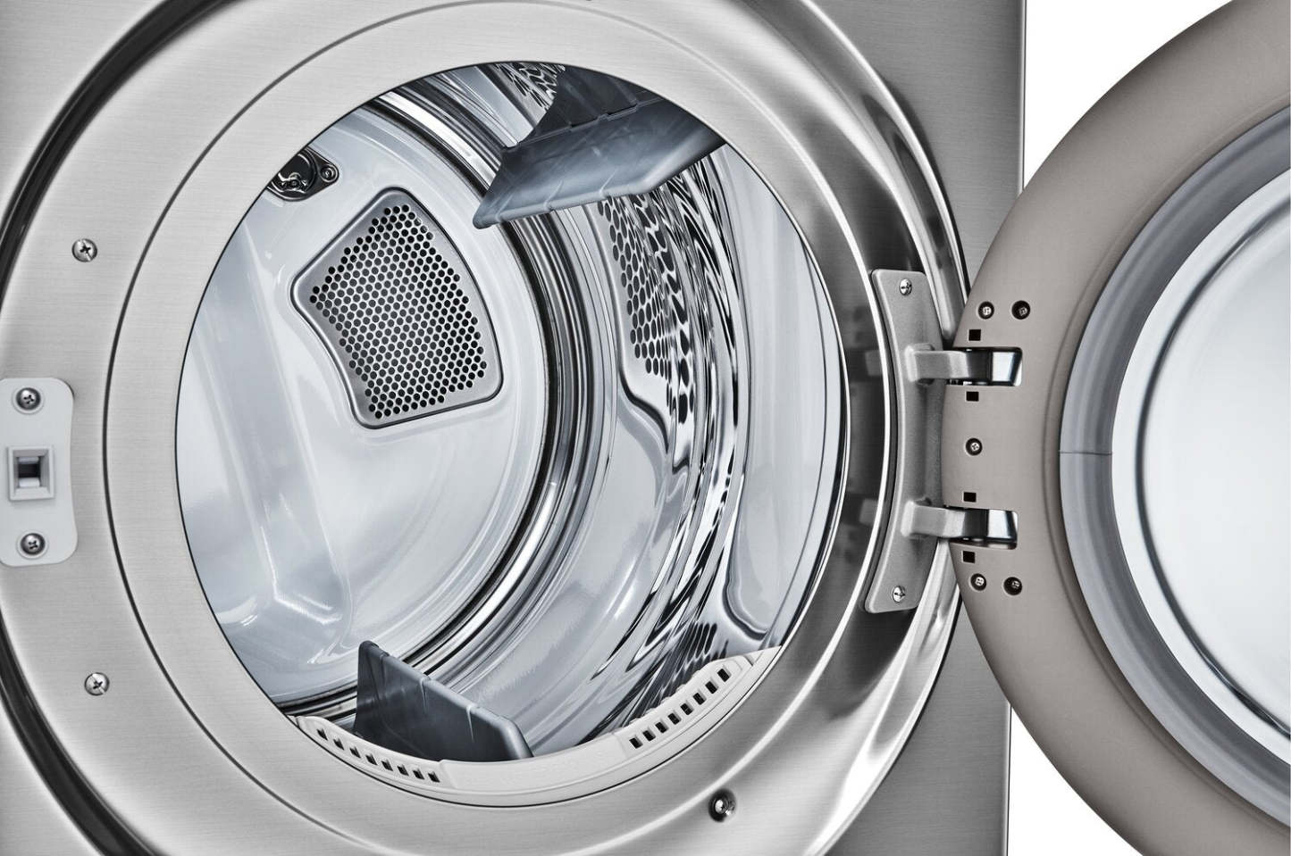 LG 7,4 Cu. Fort. Sécheuse à gaz intelligente avec vapeur - Acier graphite - Empilable - DLGX5501V | Sécheuse à gaz intelligente LG de 7,4 pi³ avec vapeur - acier graphite - superposable - DLGX5501V