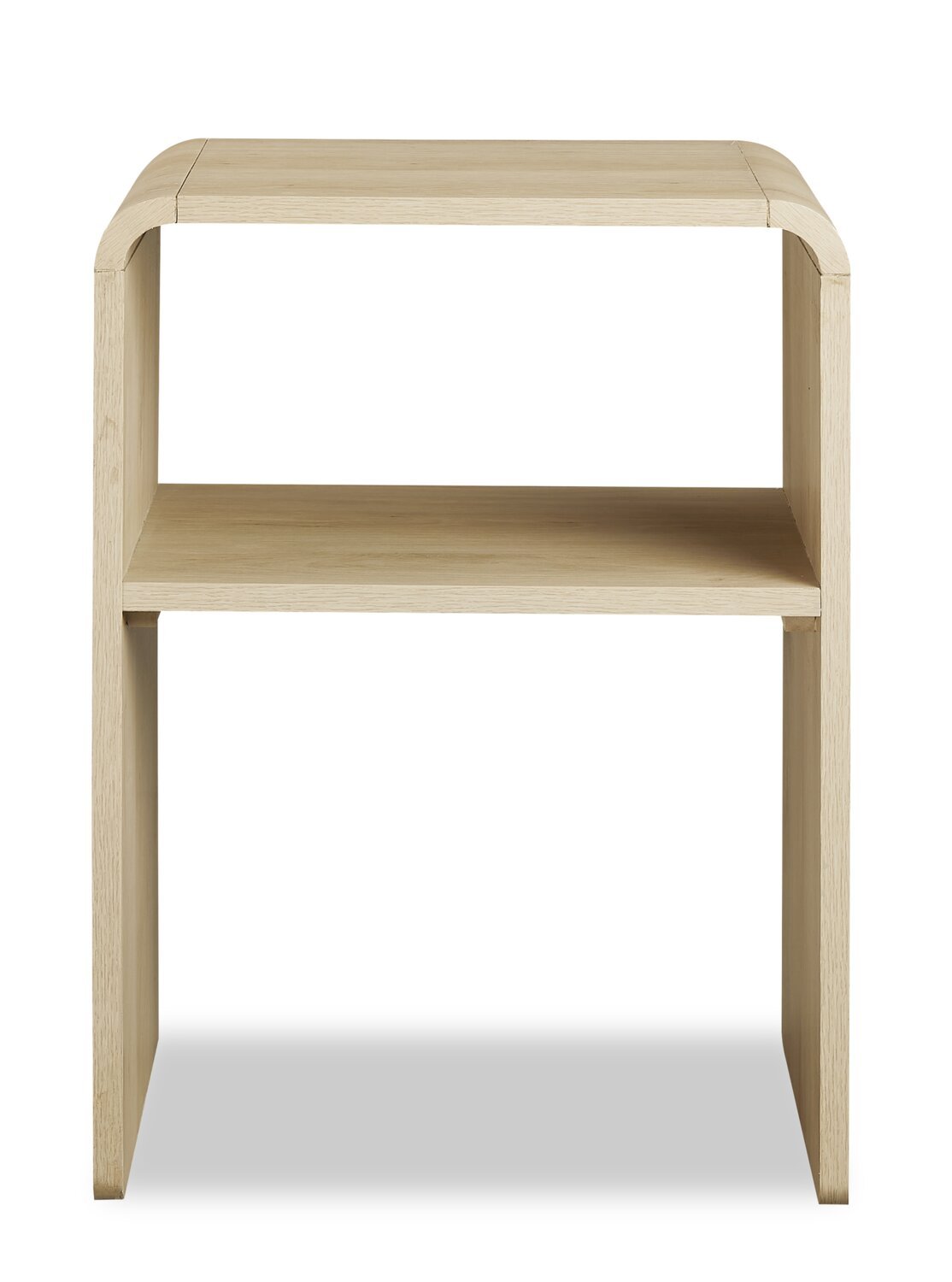 Table de chevet Odin avec étagère de rangement, 18 L x 25,75 H - Naturel | Table de nuit Odin de 18 po (l) x 25,75 po (H) avec tablette de rangement - naturelle