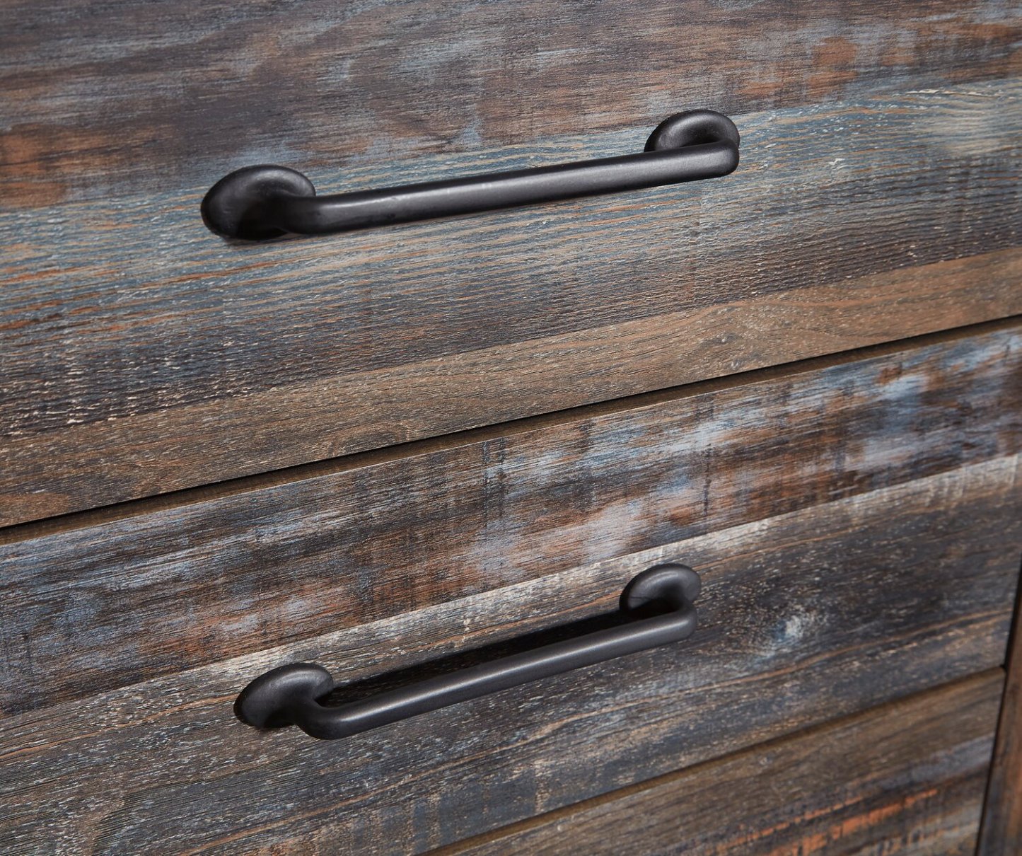 Ensemble de chambre à coucher Abby 5 pièces pour enfants avec lit de rangement latéral, commode, miroir, lumière DEL et port USB, brun - lit simple