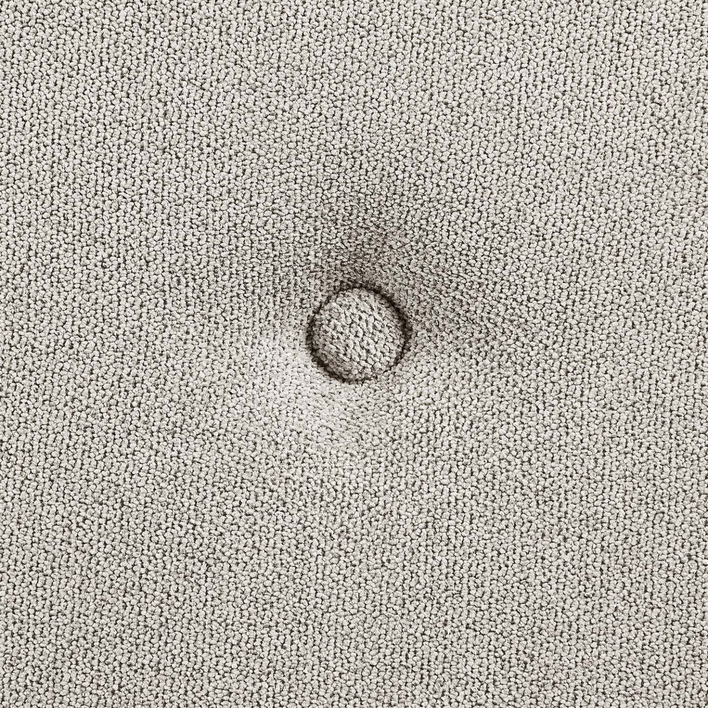 Pouf de rangement rond Winnipeg de 17,5 po en tissu - gris