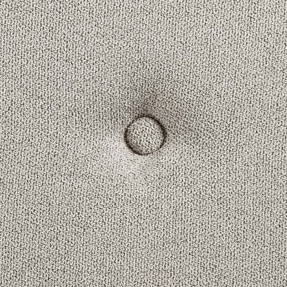 Pouf de rangement rond Winnipeg de 17,5 po en tissu - gris