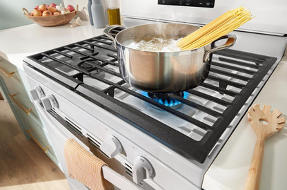 Cuisinière à gaz Whirlpool de 30 po et de 5,3 pi³ avec brûleur SpeedHeat™ - WFGS3530RW | Cuisinière à gaz Whirlpool de 5,3 pi³ et de 30 po avec brûleur SpeedHeatMC - WFGS3530RW | WFGS353W