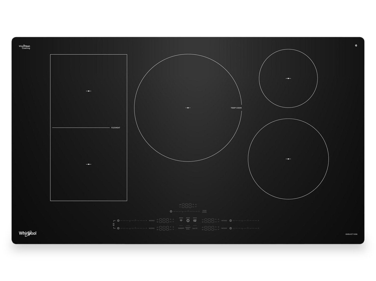 Whirlpool 36 Plaque de cuisson à induction à 5 éléments - noire - WCIT7536SB | Surface de cuisson à induction Whirlpool de 36 po à 5 éléments - noire - WCIT7536SB
