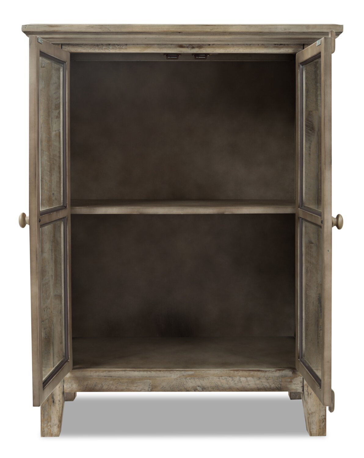 Rocco 32 Armoire d'appoint 2 portes - Bois naturel|Armoire décorative Rocco de 32 po avec 2 portes - bois naturel