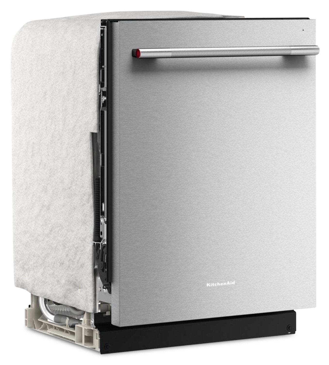 Lave-vaisselle KitchenAid de 24 po et de 44 dBA avec troisième panier 360° Max JetsMC - acier inoxydable PrintShieldMC - KDTS424SPS