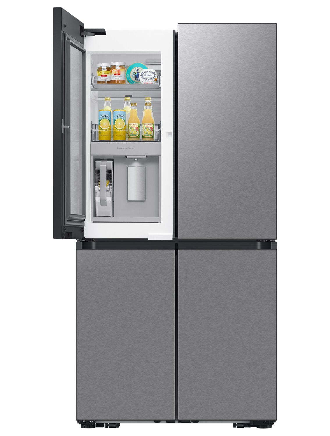 Réfrigérateur BESPOKE Samsung de 29 pi³ et de 36 po à 4 portes FlexMC avec zone de boissons Beverage…