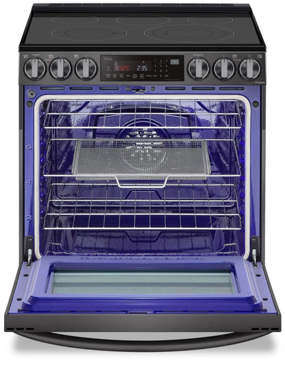 Cuisinière électrique intelligente LG de 6,3 pi³ avec friture à air et convection ProBake Convection® - Résistant aux taches noir en acier inoxydable…