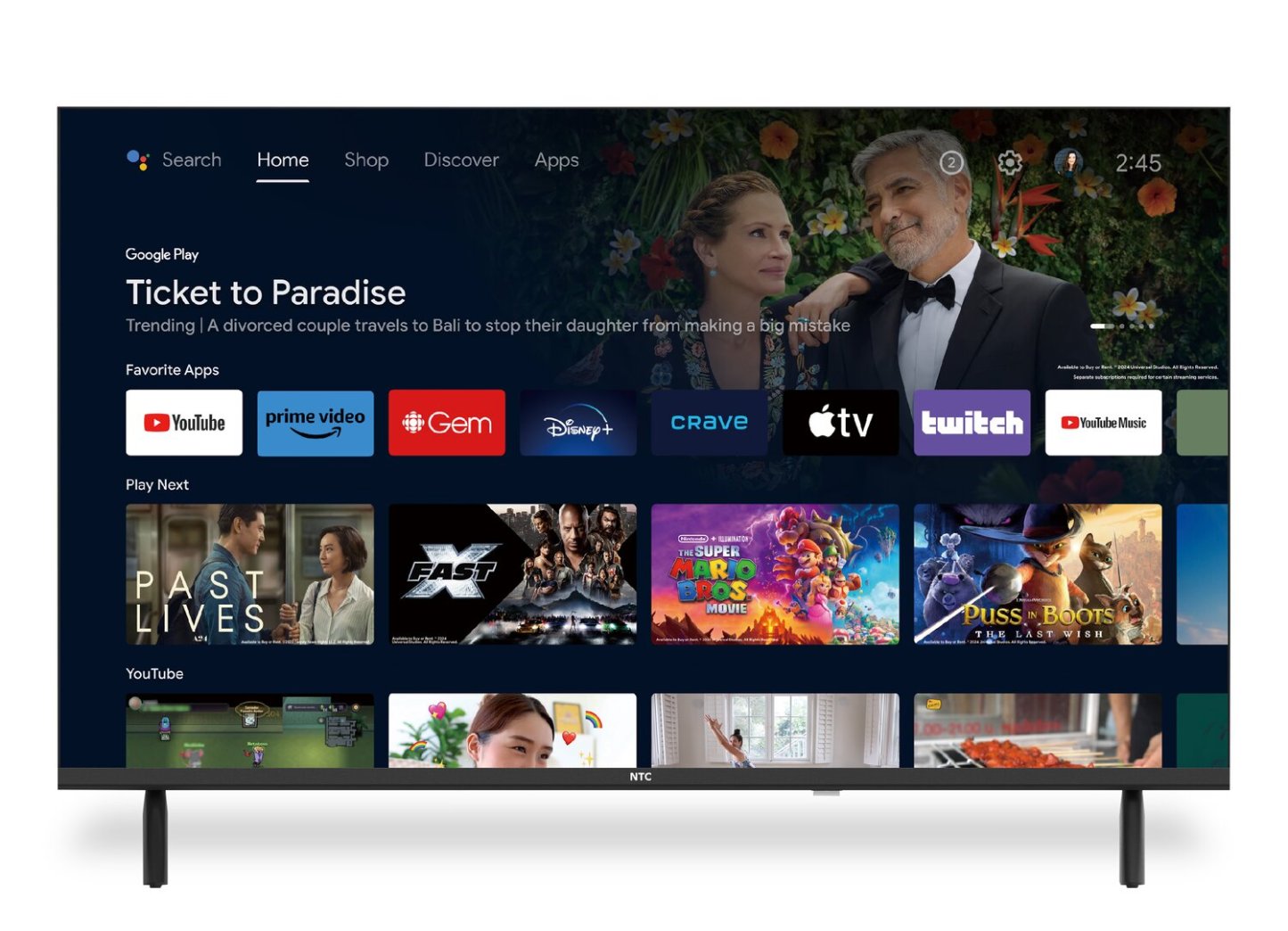 Téléviseur intelligent DEL de NTC Full HD de 32 po et à 60 Hz avec Android TV (32HA7400)