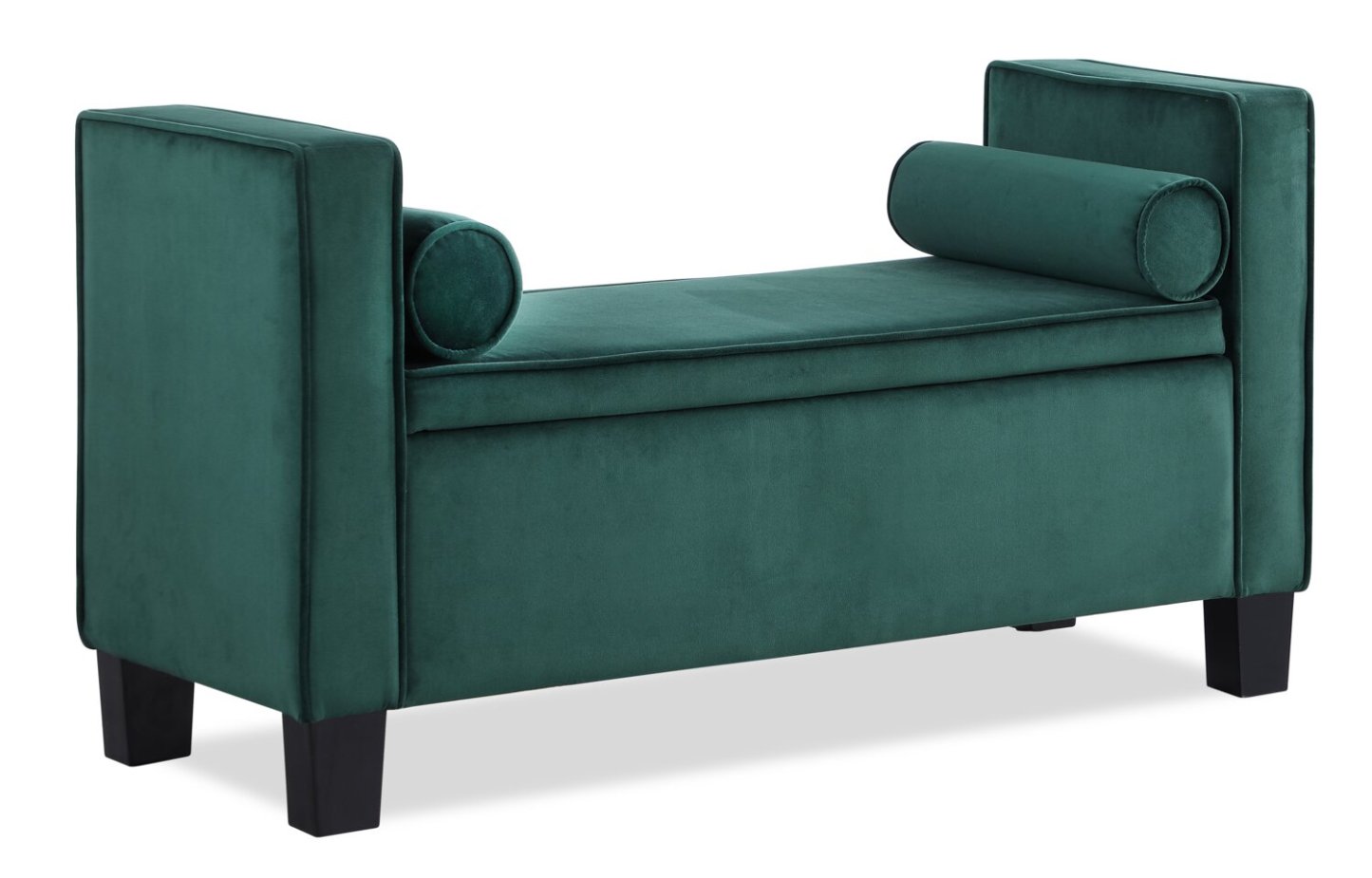Banc de rangement Octavia 53.25 - Velours vert|Banc de rangement Octavia de 53,25 po - velours vert