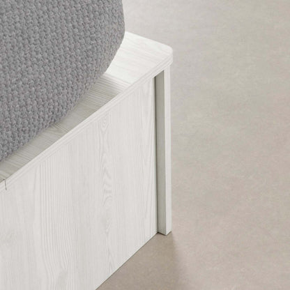 Lit plateforme Everley avec rangement et paniers intégrés, blanc - Pleine grandeur | Lit plateforme Everley avec rangement et paniers intégrés, blanc - format lit double