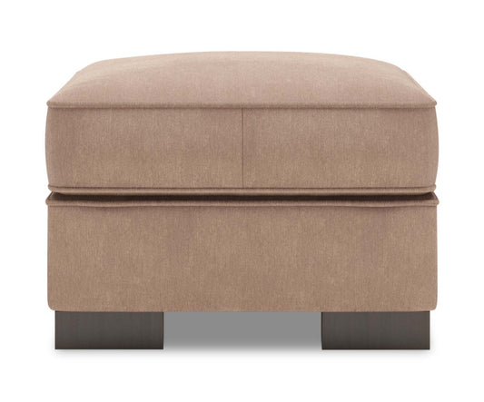 Fabriqué au Canada Canapé personnalisable Lab Track 24 en tissu d'apparence lin - Pax osier marron | Pouf Track de Sofa Lab de 24 po fabriqué au Canada en tissu d'apparence lin - brun Pax Wicker | TR803349