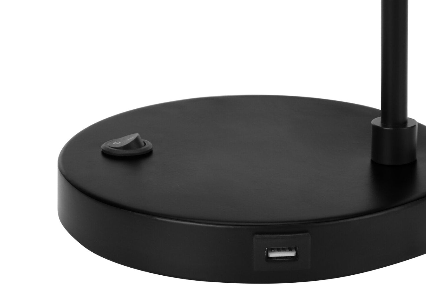 21 Lampe de bureau/tâche en métal noir avec chargement USB|Lampe de bureau et de travail en métal noir de 21 po avec recharge USB