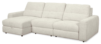 Scott Living Elevate Modular 3-Piece Left-Facing Chenille Fabric Power Sliding Sectional - Beige | Sofa sectionnel modulaire à coulissement électrique de gauche Elevate de Scott Living 3 pièces en tissu de chenille - beige