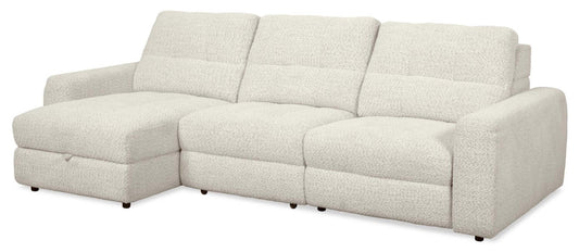 Scott Living Elevate Modular 3-Piece Left-Facing Chenille Fabric Power Sliding Sectional - Beige | Sofa sectionnel modulaire à coulissement électrique de gauche Elevate de Scott Living 3 pièces en tissu de chenille - beige