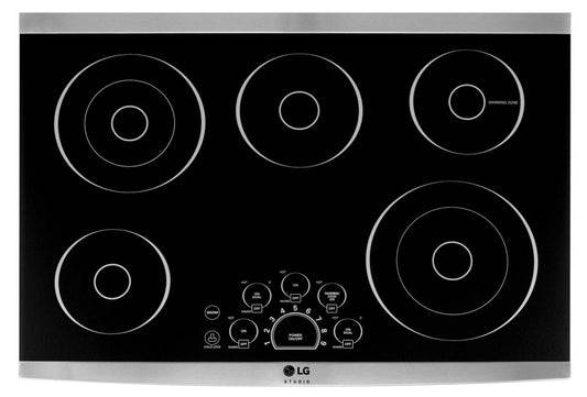 LG Studio 30 5-Element Electric Cooktop - Black Ceramic Glass - LSCE305ST | Table de cuisson électrique LG Studio de 30 po à 5 éléments - vitrocéramique noire - LSCE305ST