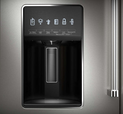 Réfrigérateur KitchenAid de 26,2 pi³ et de 36 po à portes françaises - acier inoxydable avec finition Pr…