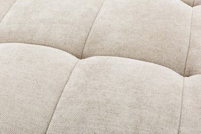 Canapé sectionnel modulaire Oaklyn Kort &amp; Co. 6 pièces en tissu avec poufs et coussins de siège capitonnés - beige