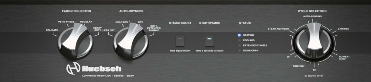 Huebsch 7 Cu. Fort. Sécheuse à gaz avec vapeur - DR5102WG | Sécheuse à gaz Huebsch de 7 pi³ avec vapeur - DR5102WG | DR5102WG