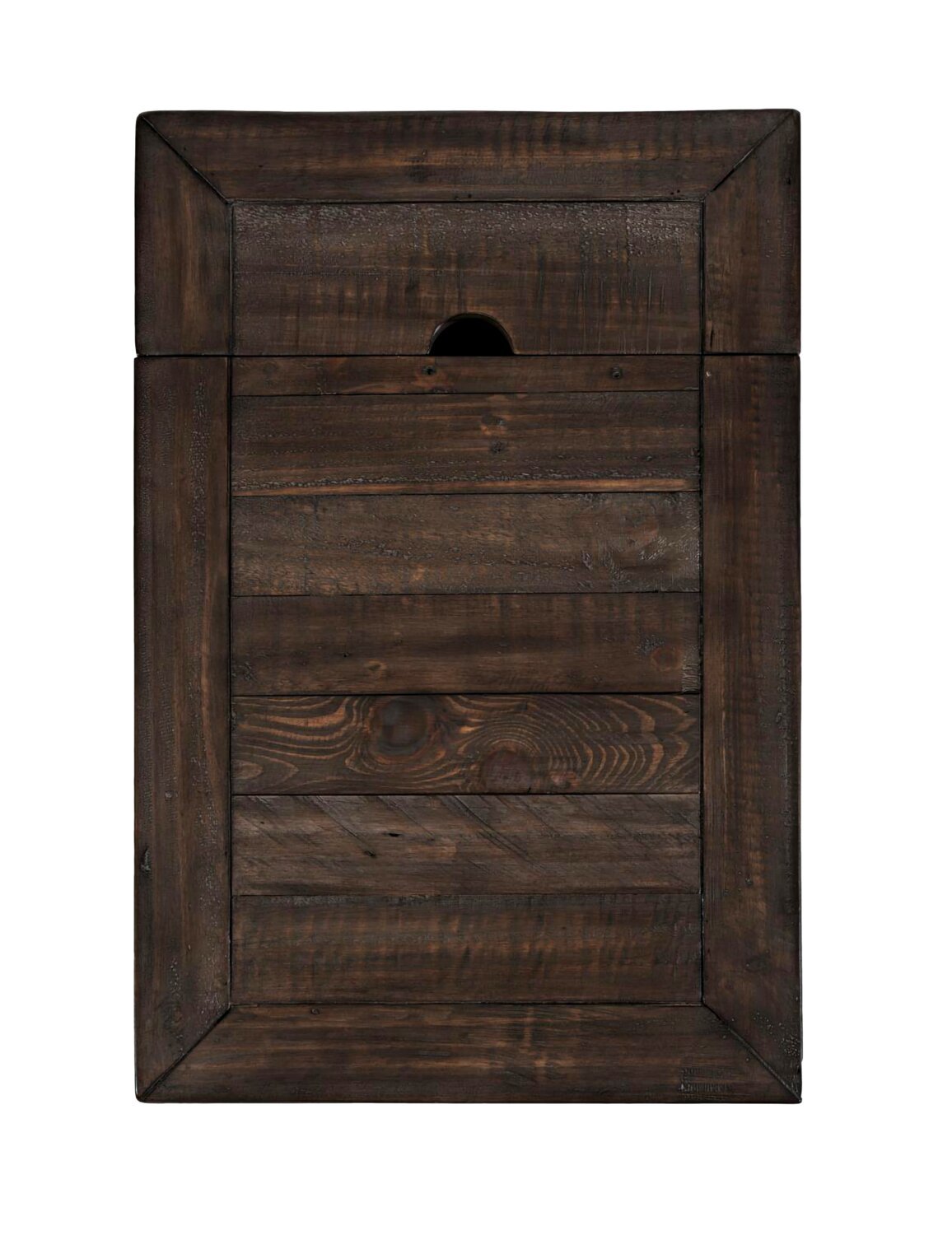 Morgan 16 Rustic Powered Chairside Table with Storage - Dark Brown with Reclaimed Wood|Table de fauteuil rustique Morgan de 16 po avec rangement - brun foncé avec bois recyclé