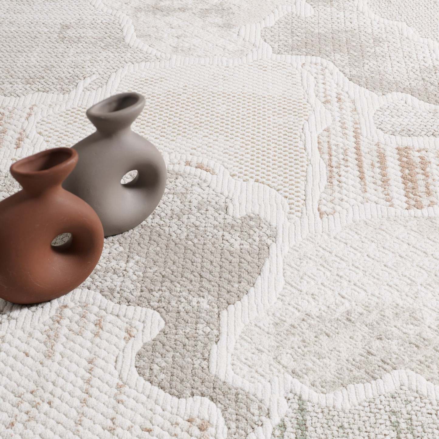 Tapis multicolore Cove Waves – 6'7 x 9'6 | Carpette Cove multicolore à motif de vagues - 6 pi 7 po x 9 pi 6 po