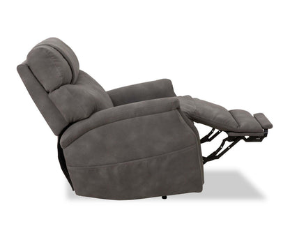 Claire 34 Fauteuil basculeur à inclinaison électrique en tissu d’apparence cuir - gris anthracite
