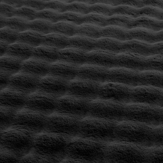 Tapis à bulles en fausse fourrure gris foncé avec envers en mousse à mémoire de forme – 7' x 10' | Carpette Bubble en fausse fourrure gris foncé avec revers en mousse à mémoire de forme - 7 pi x 10 pi | BUBBDG08