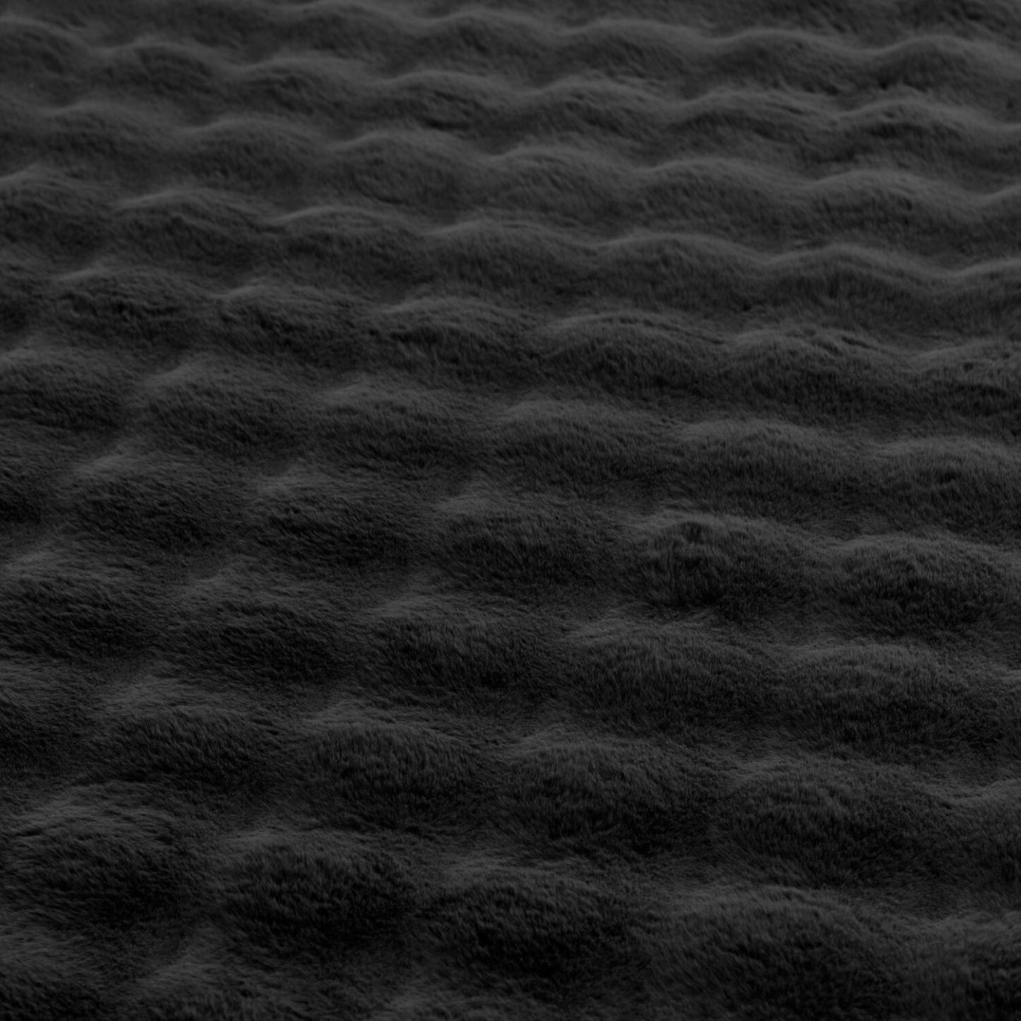 Tapis Bubble en fausse fourrure gris foncé avec revers en mousse à mémoire de forme - 5 pi x 7 pi | BUBBDG06