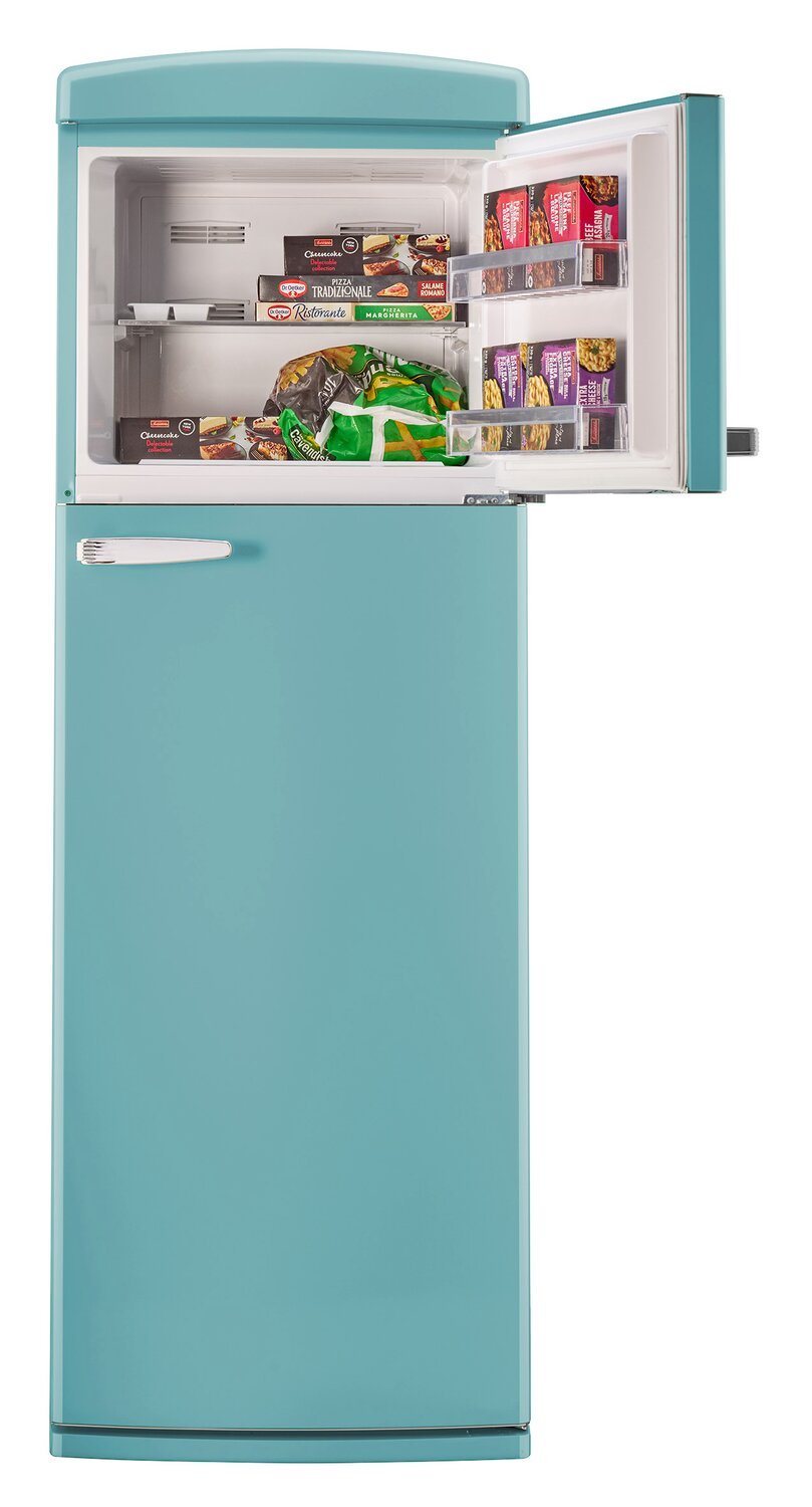Unique Classic Retro 24 11 Cu Ft. Top Freezer Refrigerator – Ocean Mist Turquoise - UNQ-310L T TM | Réfrigérateur Classic Rétro d’Unique de 24 po et de 11 pi3 à congélateur supérieur - turquoise brume marine - UNQ-310L T TM