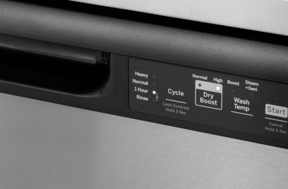 GE 24 59 dBA Built-In Front-Control Dishwasher with Piranha Hard Food Disposer - Stainless - GDF510… | Lave-vaisselle encastré GE de 24 po et de 59 dBA avec commandes à l’avant et broyeur d’aliments soli…