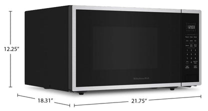 KitchenAid 1,6 Cu. Fort. Micro-ondes de comptoir – Acier inoxydable PrintShield - YKMCS122SPS | Four à micro-ondes de comptoir KitchenAid de 1,6 pi3 - acier inoxydable PrintShieldMC - YKMCS122SPS