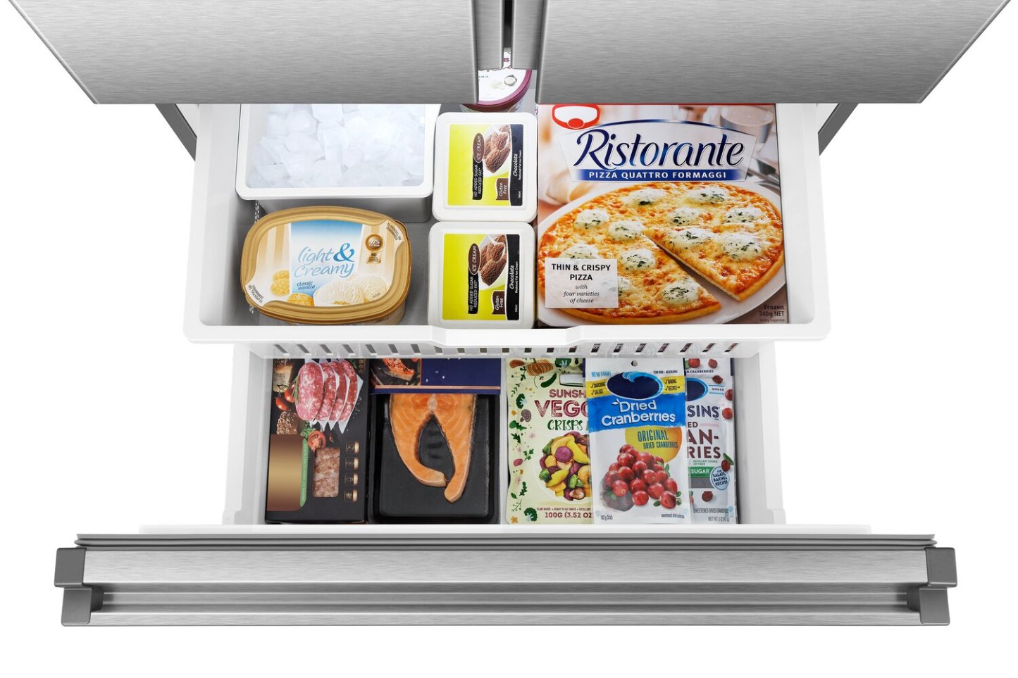 Réfrigérateur Hisense de 31,3 pi³ et de 22,1 po à portes françaises - acier inoxydable - RF22B3FSE | Hisense 31,3 22,1 Cu. Fort. Réfrigérateur à portes françaises - Acier inoxydable - RF22B3FSE