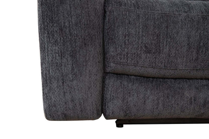 Canapé à inclinaison électrique zéro gravité Atlantis 90 en tissu - Gris foncé | Canapé à inclinaison électrique Atlantis de 90 po en tissu avec position zéro gravité - gris foncé