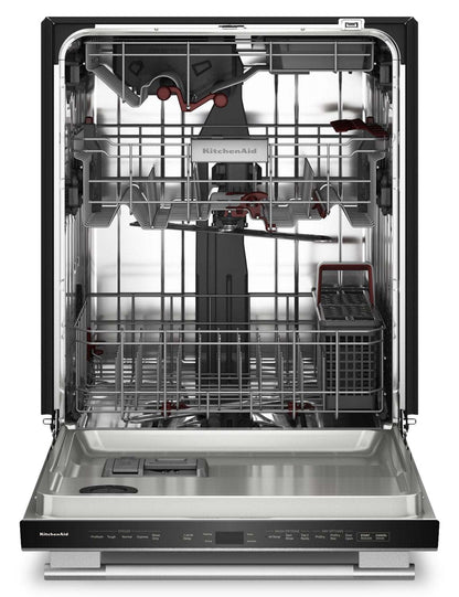 Lave-vaisselle KitchenAid de 24 po et de 44 dBA avec troisième panier 360° Max JetsMC - acier inoxydable avec fini PrintShieldMC - KDTS624SPS