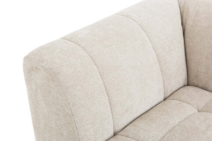 Sofa sectionnel modulaire Oaklyn Kort & Co. 4 pièces en tissu avec pouf et coussins de siège capitonnés - beige